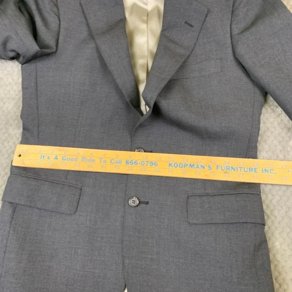 Vintage Polo University Club Ralph Lauren Gray Virgin Wool Blazer USA Mens 40R